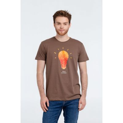 Футболка «Осенило», шоколадно-коричневая-0