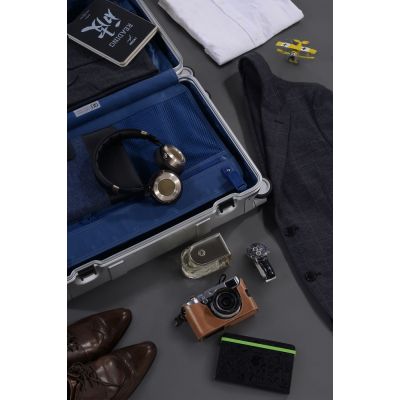 Чемодан Metal Luggage, серебристый-10