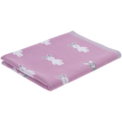 Плед детский с зайками Beastie Toys, розовый-3