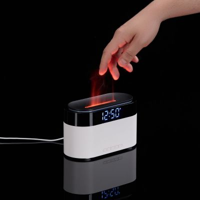Увлажнитель-ароматизатор с часами и подсветкой ClockWave, белый-4