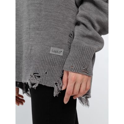 Джемпер оверсайз унисекс Grunge, серый-5