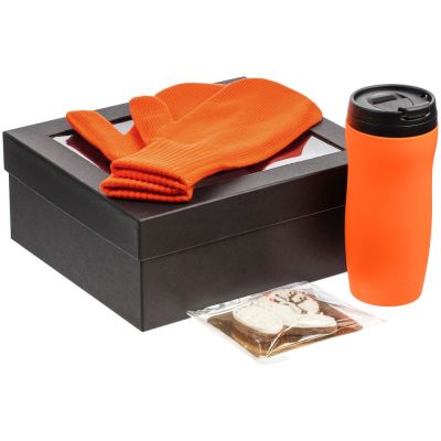 Набор «Зима в ладошке», черный с оранжевым-0