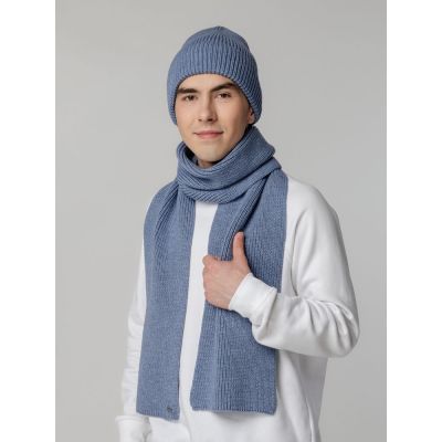 Шарф Tommi, голубой меланж-6
