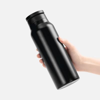 Термобутылка Magnus с магнитным держателем для телефона, черная-5