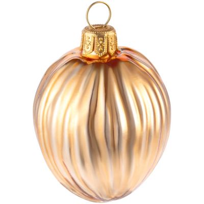 Елочная игрушка «Грецкий орех», золотистая-2