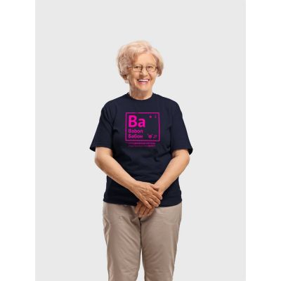 Футболка женская «Бабон», темно-синяя-0
