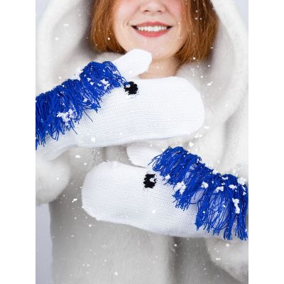 Варежки «Игогошки», с синей гривой-5