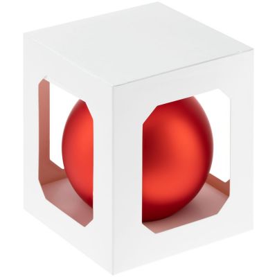 Оформительский шар Finery, 10 см, матовый красный-1