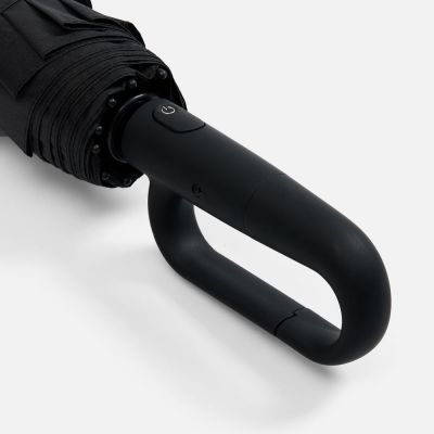 Зонт складной Skymate с УФ-защитой и ручкой-карабином, черный-5