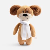 Мягкая игрушка Beastie Toys, собачка с белым шарфом