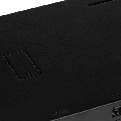 Станция беспроводной зарядки с часами fullStack, черная-8