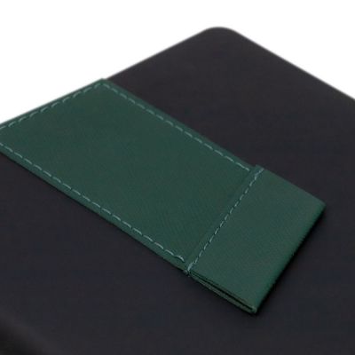 Ежедневник Bookmark, недатированный, черный с зеленым-4
