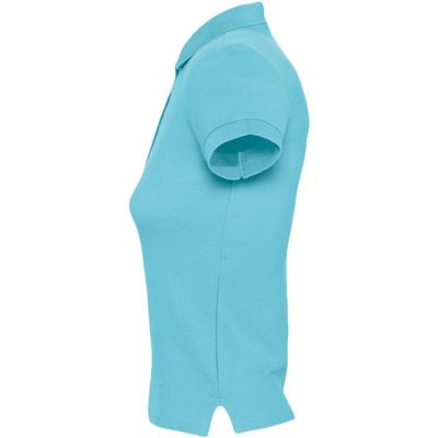 Рубашка поло женская People 210, бирюзовая-2