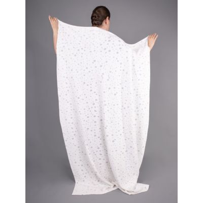 Плед Snowspot Fluffy, белый с люрексом-0