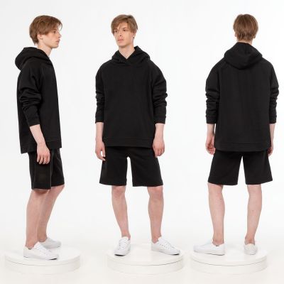 Худи унисекс H1, черное-4