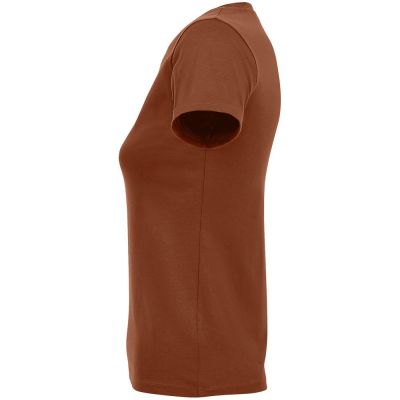 Футболка женская Regent Fit Women, коричневая (терракотовая)-2