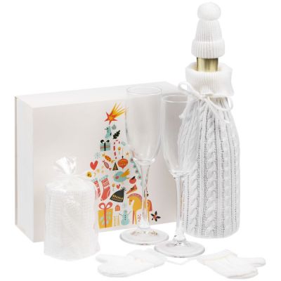 Набор «Белая нежность» с бокалами для шампанского-0