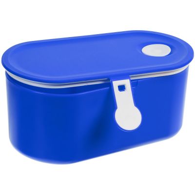 Ланчбокс Lunch Break, синий с белым-1