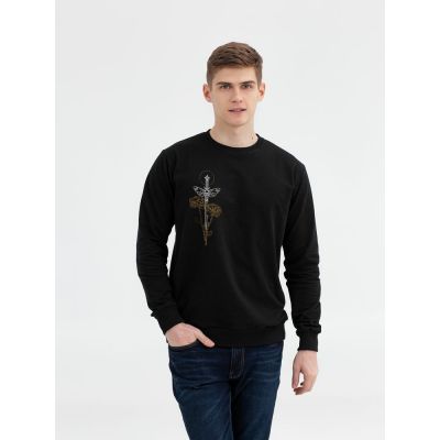 Толстовка «Источник. Кинжал», черная-0