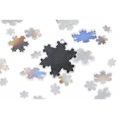 Пешеходный светоотражатель «Снежинка», белый-1