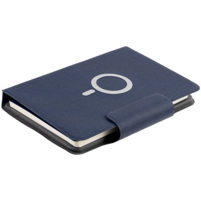 Органайзер с блокнотом и аккумулятором Oiro, синий-7