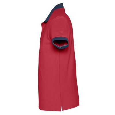 Рубашка поло Prince 190, красная с темно-синим-2