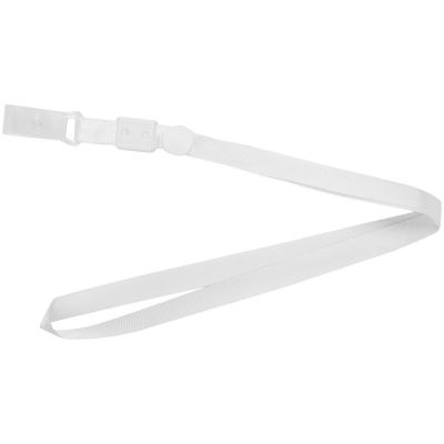 Карман для бейджа с лентой Indicate, белый-1