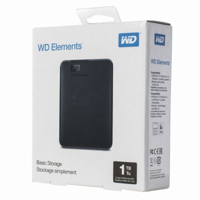 Внешний диск WD Elements, USB 3.0, 1Тб, черный-7