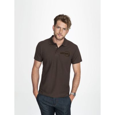 Рубашка поло «Кофеман», шоколадно-коричневая-0