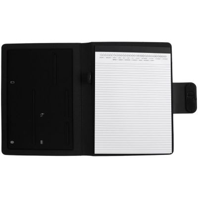 Папка с блокнотом Midstream, черная-5