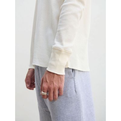 Футболка с длинным рукавом Thermal T, бежевая (неокрашенная)-5