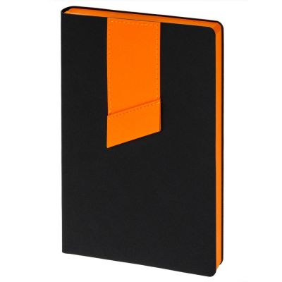 Ежедневник Bookmark, недатированный, черный с оранжевым-0