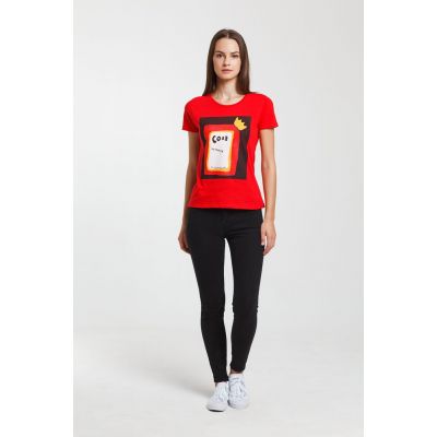 Футболка женская «Сода», красная-2