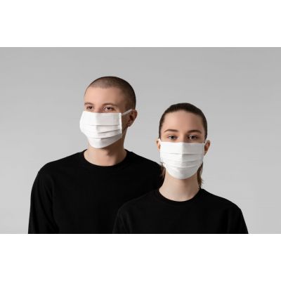 Маска гигиеническая Respire, двухслойная, немедицинская, белая-3
