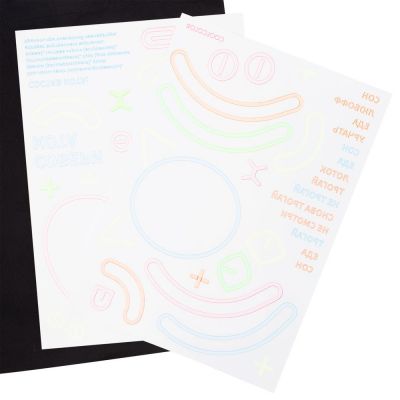 Холщовая сумка с термонаклейками «Собери кота», черная-1