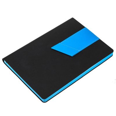 Ежедневник Bookmark, недатированный, черный с голубым-3
