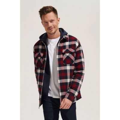 Куртка-рубашка оверсайз унисекс Noah, бордовая-3