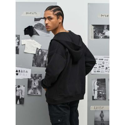 Толстовка унисекс на молнии Jelo, черная-8