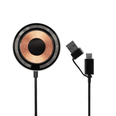 Магнитное зарядное устройство Cooper Rond, 15 Вт, серебристое-0