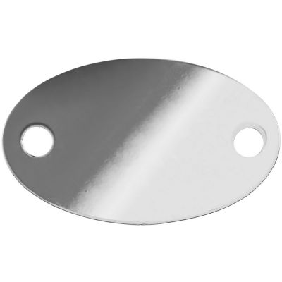 Шильдик металлический Alfa Oval, серебристый глянцевый-0
