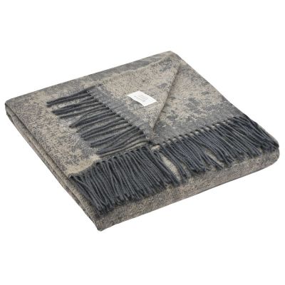 Плед Magnolia, серый с бежевым-1