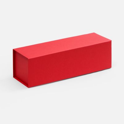Коробка складная под бутылку Color Jacket Fold, красная-0