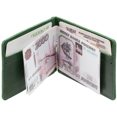 Зажим для купюр Apache, зеленый-4
