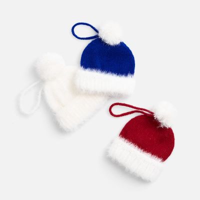 Подвеска на елку «Вьюжка», шапочка, белая-3