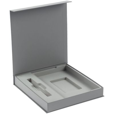 Коробка Arbor под ежедневник и ручку, светло-серая-0