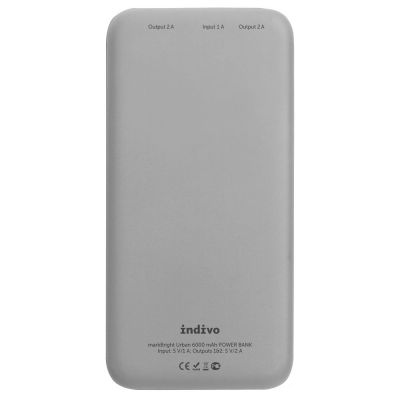 Аккумулятор с беспроводной зарядкой markBright Urban, 6000 мАч, серый-2