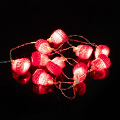 Гирлянда Cosy Poms, красная-2