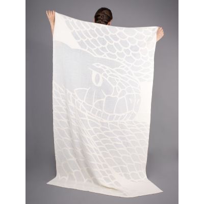 Плед Serpentica, молочный с люрексом-0