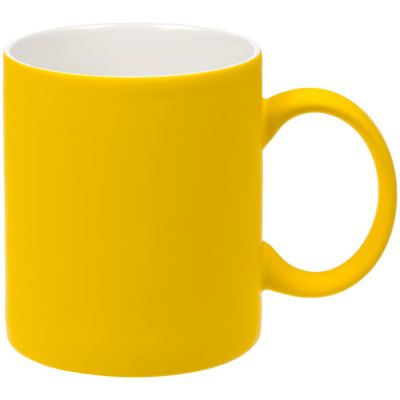 Кружка Promo Soft с покрытием софт-тач, желтая-0