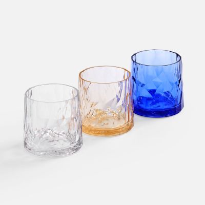 Стакан небьющийся Sate Crystal, вращающийся, прозрачный синий-3